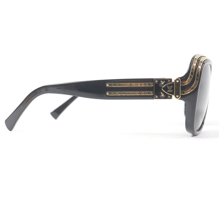 極美品□LOUIS VUITTON ルイヴィトン 2024年製 Z2516U サングラス・1.0 ミリオネア サングラス ノワール 63□16-140 伊製 定価123200円