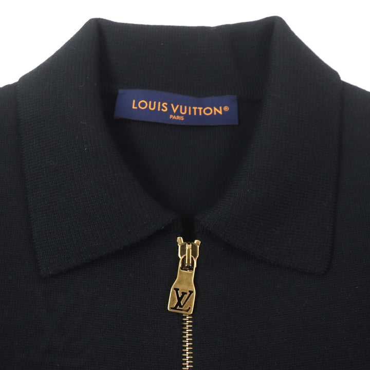 極美品▼LOUIS VUITTON ルイヴィトン 25SS 1AFYEJ エンボステクニカル ウール ZIPUP ジャケット ブルゾン S 保存袋付き 正規品 メンズ