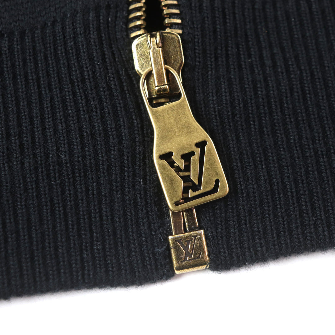 極美品▼LOUIS VUITTON ルイヴィトン 25SS 1AFYEJ エンボステクニカル ウール ZIPUP ジャケット ブルゾン S 保存袋付き 正規品 メンズ