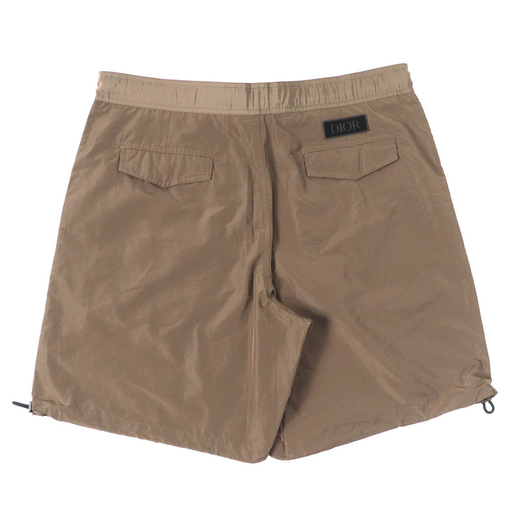 極美品△DIOR ディオール オム 293C179A4717 バックルバミューダ ロゴワッペン 短パン ハーフパンツ ショートパンツ ブラウン 52 正規品