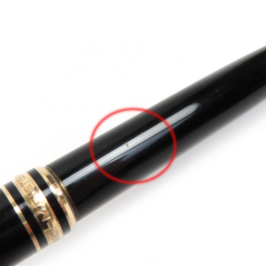 良品△MONTBLANC モンブラン マイスターシュテュック クラシック ホワイトスター ツイスト式 ボールペン ブラック ゴールド 筆記確認済み