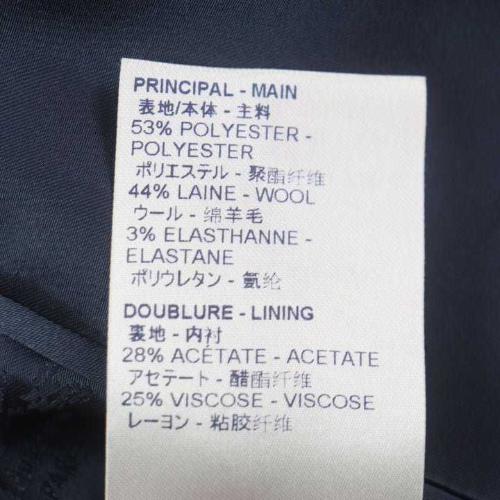 美品▼LOUIS VUITTON ルイヴィトン HKFJ5E LV&amp;FLOWER モノグラムエンボス柄 シングルジャケット テーラード ネイビー 48 正規品 メンズ