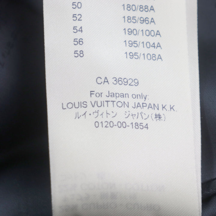 美品▼LOUIS VUITTON ルイヴィトン HKFJ5E LV&amp;FLOWER モノグラムエンボス柄 シングルジャケット テーラード ネイビー 48 正規品 メンズ