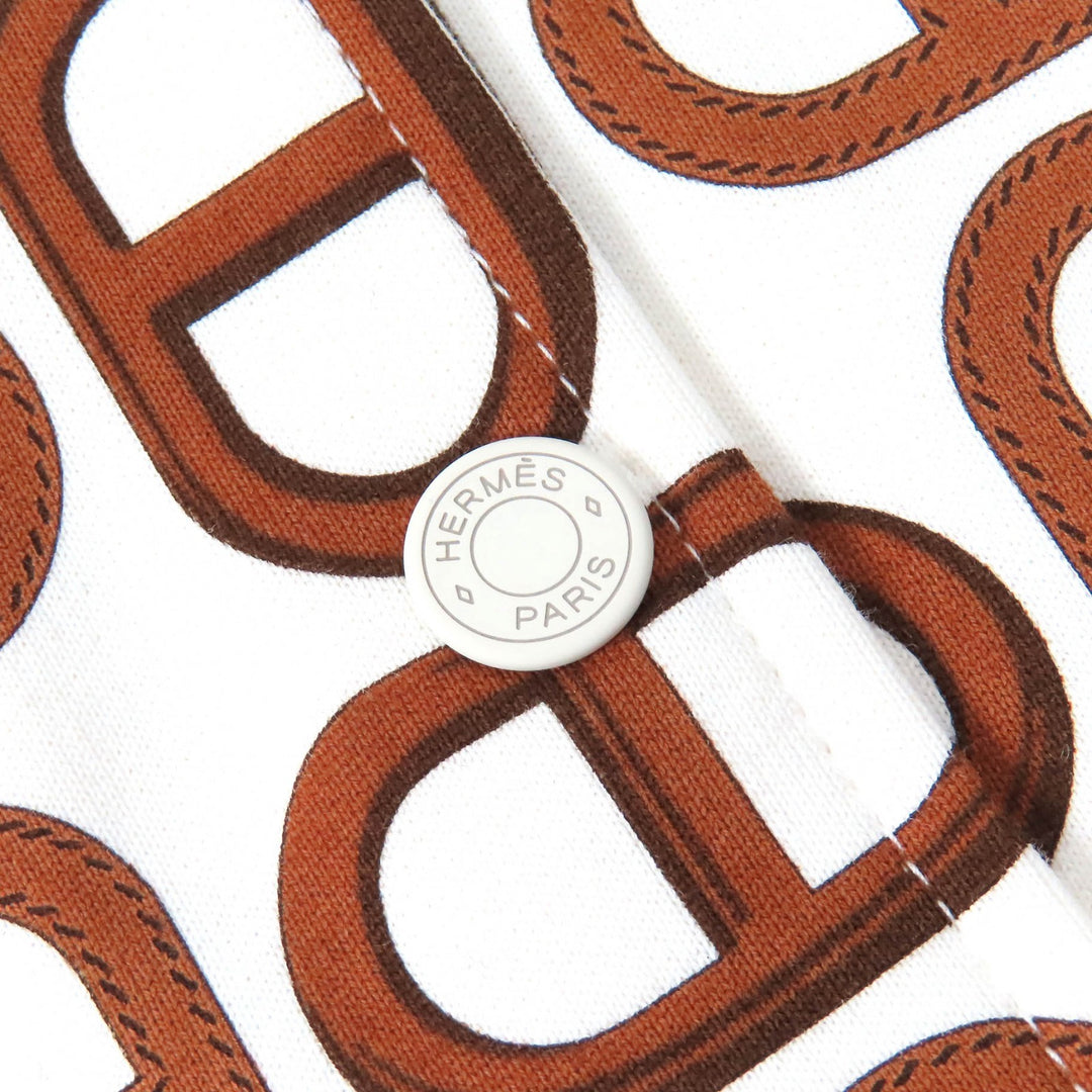 未使用△HERMES エルメス 2024年 コットン 4E4220DD Marron Alezan テディブルゾン セリエボタン シェーヌダンクル ジャケット 34 正規品