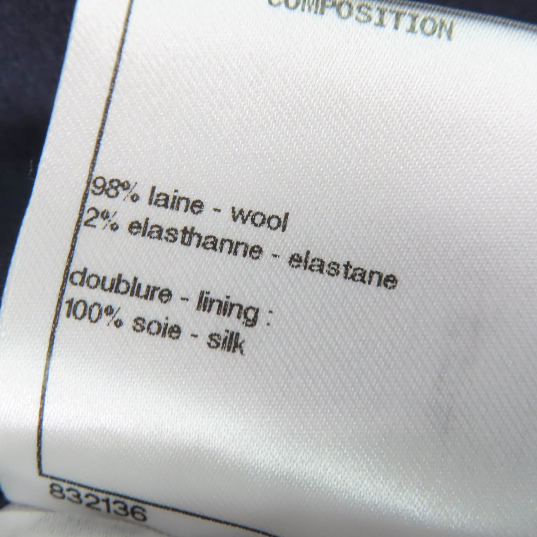 極美品☆CHANEL シャネル P59081V39106 ウール 六角ココボタン ジグザグ柄 コート ブラック ホワイト 36 フランス製 正規品 レディース