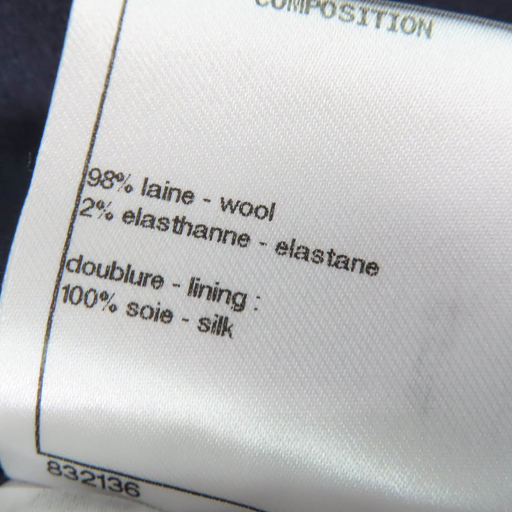 極美品☆CHANEL シャネル P59081V39106 ウール 六角ココボタン ジグザグ柄 コート ブラック ホワイト 36 フランス製 正規品 レディース