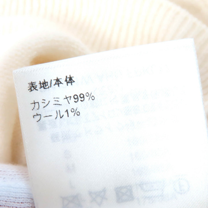 極美品△LOUIS VUITTON ルイヴィトン 2024年製 1ABT67 カシミヤプルオーバー カシミヤ99％ Dリング 長袖 ニット Bianco Latte S 正規品