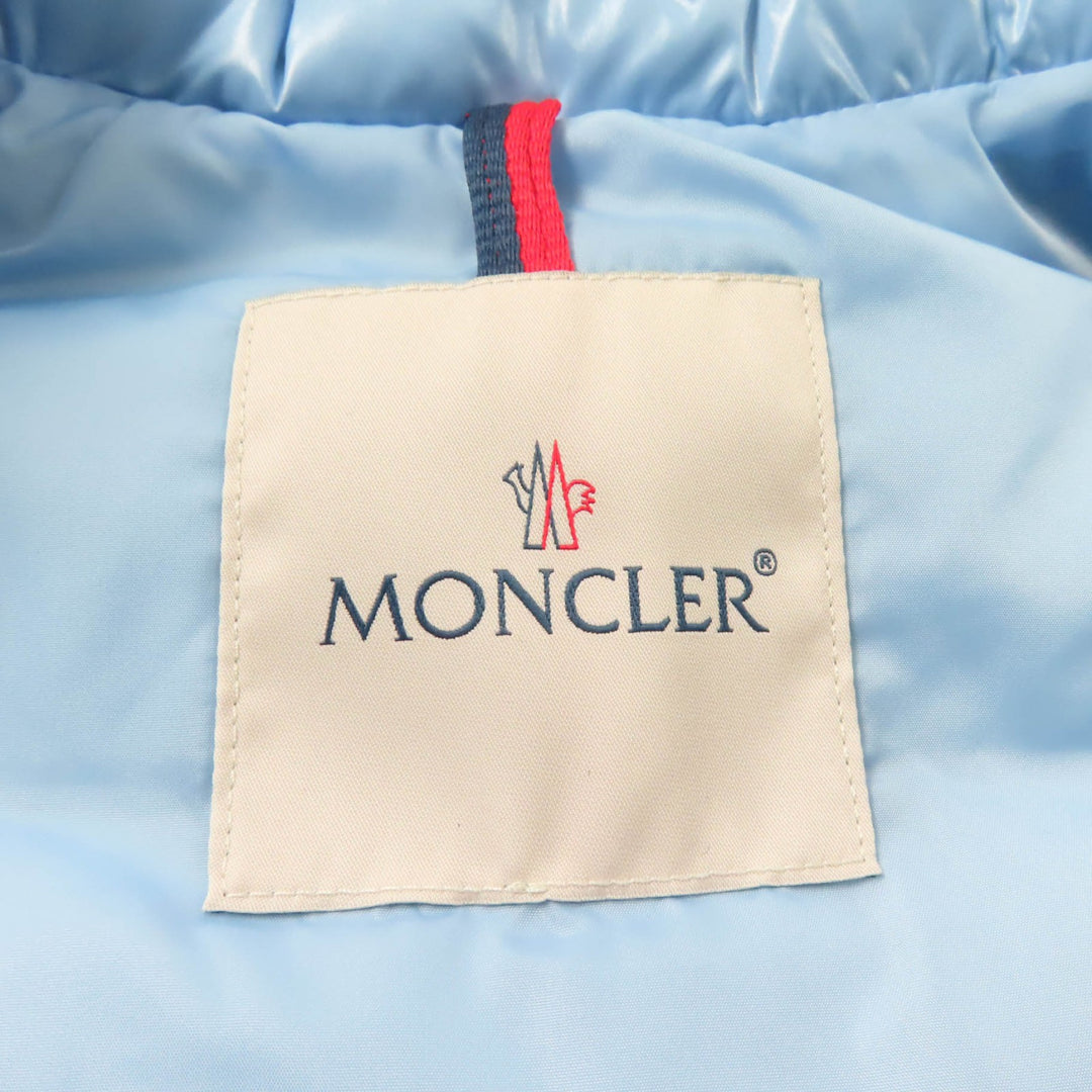 未使用品★MONCLER モンクレール 2023年製 BERNARD ロゴワッペン付 ダウンベスト ライトブルー 12/18 mesi 80cm ハンガー付 キッズ