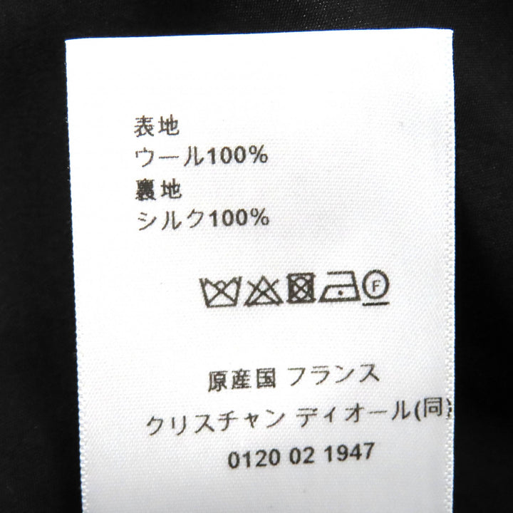 極美品△Christian Dior クリスチャンディオール 2023年 341R30A1518 ウール100％ リボン付 チェック ノースリーブ ワンピース 38 正規品