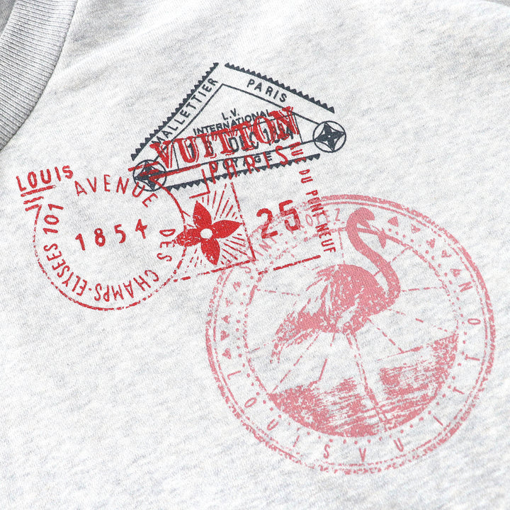 極美品△LOUIS VUITTON ルイヴィトン 2025年 1AGDAG フライト・モード トラベルスタンプクロップフーディ パーカー S 正規品 定価258500