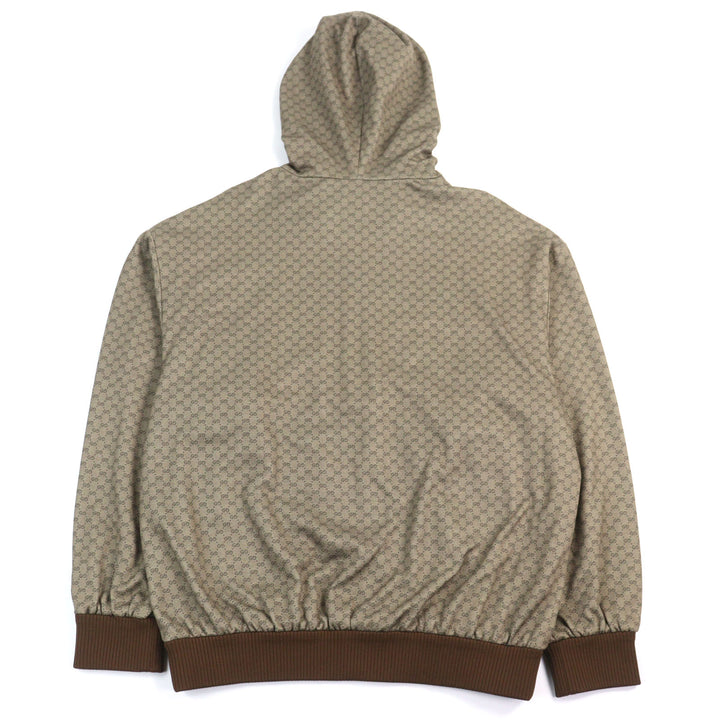 極美品○GUCCI グッチ 655153 ミニGGジャージー シェリーライン インターロッキングG ハーフジップ パーカー M イタリア製 正規品 メンズ