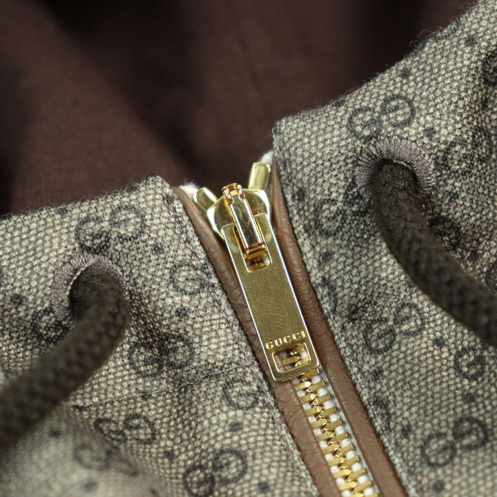 極美品○GUCCI グッチ 655153 ミニGGジャージー シェリーライン インターロッキングG ハーフジップ パーカー M イタリア製 正規品 メンズ