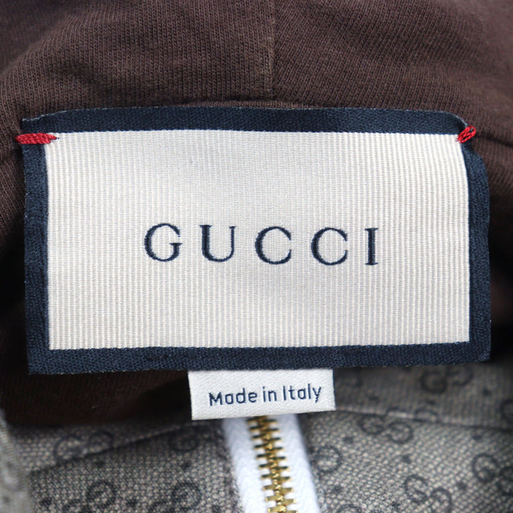 極美品○GUCCI グッチ 655153 ミニGGジャージー シェリーライン インターロッキングG ハーフジップ パーカー M イタリア製 正規品 メンズ