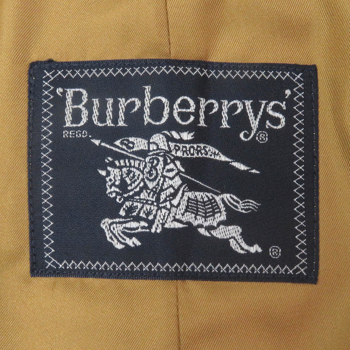 良品□Burberrys バーバリー ヴィンテージ コットン ウールライナー付き 裏ノバチェック柄 ステンカラーコート ベージュ 90-165 メンズ