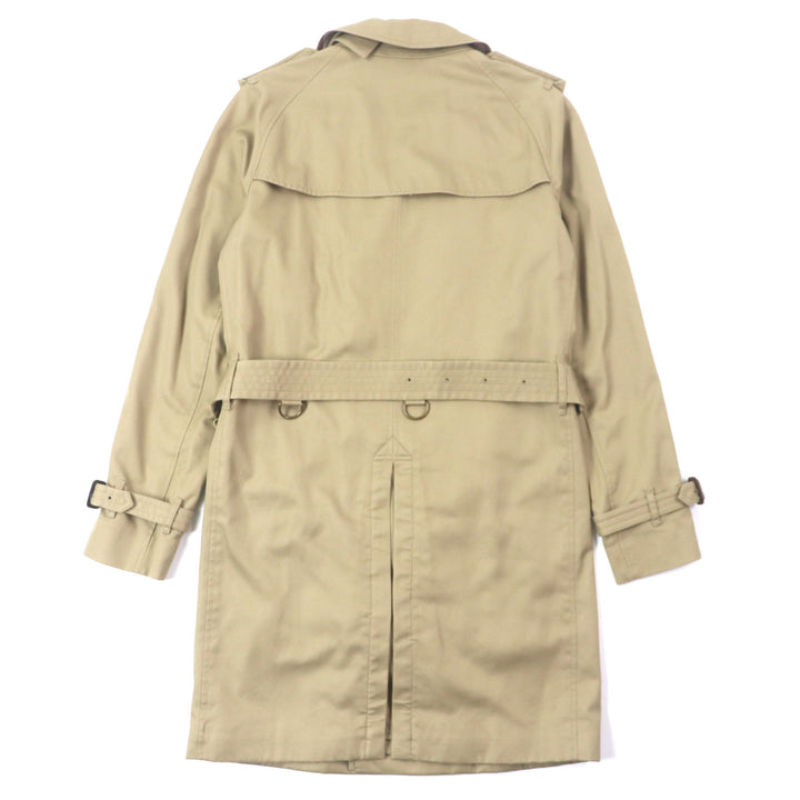 美品▼BURBERRY LONDON バーバリーロンドン 3789914 裏地チェック柄 ロゴ入りボタン トレンチコート ベージュ 46 ガーメント付き メンズ
