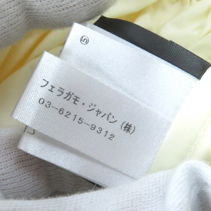 未使用品△Salvatore Ferragamo サルヴァトーレフェラガモ コットン トンボ 蝶 草むら ベルト付き フレアスカート 38 伊製 正規品
