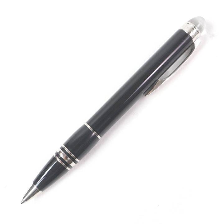 良品□MONTBLANC モンブラン プレシャスレジン スターウォーカー ホワイトスター ツイスト式 ボールペン ブラック シルバー ドイツ製