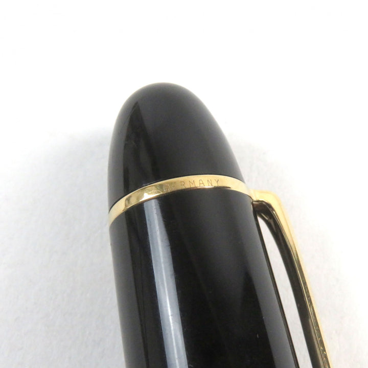 美品○MONTBLANC モンブラン マイスターシュテュック 149 ペン先18K Bニブ ホワイトスター ロゴ刻印 吸引式 万年筆 ブラック ゴールド