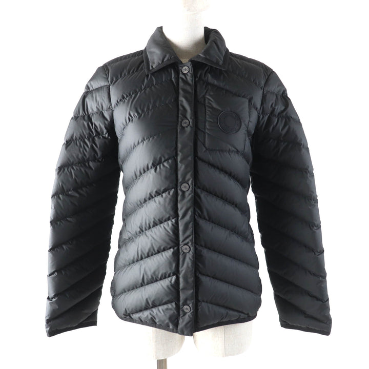 未使用品★HERMES エルメス 23AW 3H0185DA クルードセルバッチ付 キルティング オーバーシャツ ダウンジャケット ブラック 36 正規品