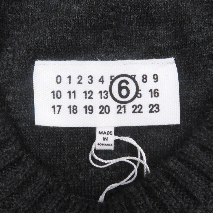 未使用品□MM6 Maison Margiela エムエムシックス メゾンマルジェラ 24AW SH0HL0011 バージンウール セーター グレー M 正規品 メンズ