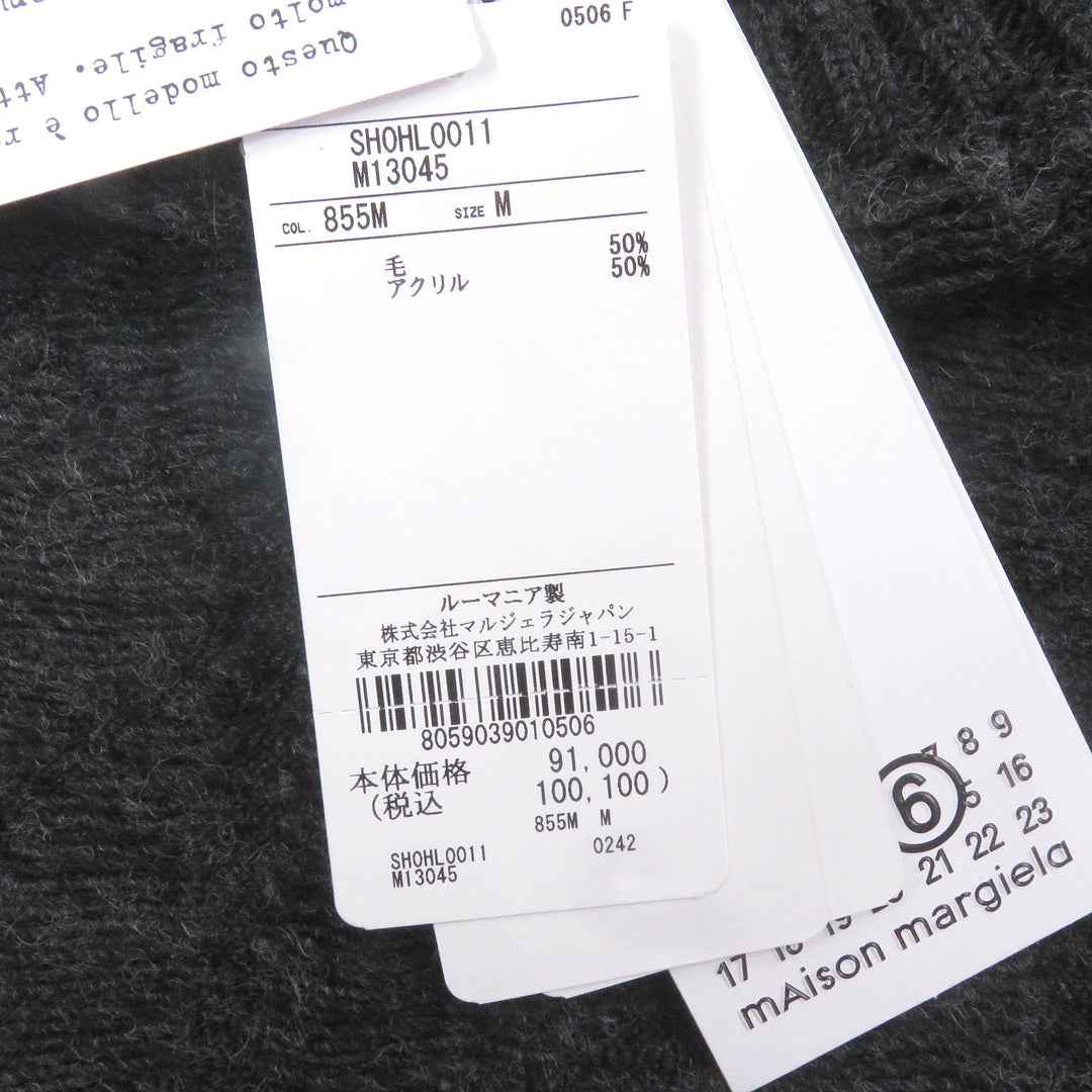 未使用品□MM6 Maison Margiela エムエムシックス メゾンマルジェラ 24AW SH0HL0011 バージンウール セーター グレー M 正規品 メンズ