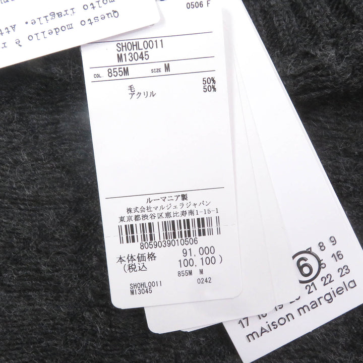 未使用品□MM6 Maison Margiela エムエムシックス メゾンマルジェラ 24AW SH0HL0011 バージンウール セーター グレー M 正規品 メンズ
