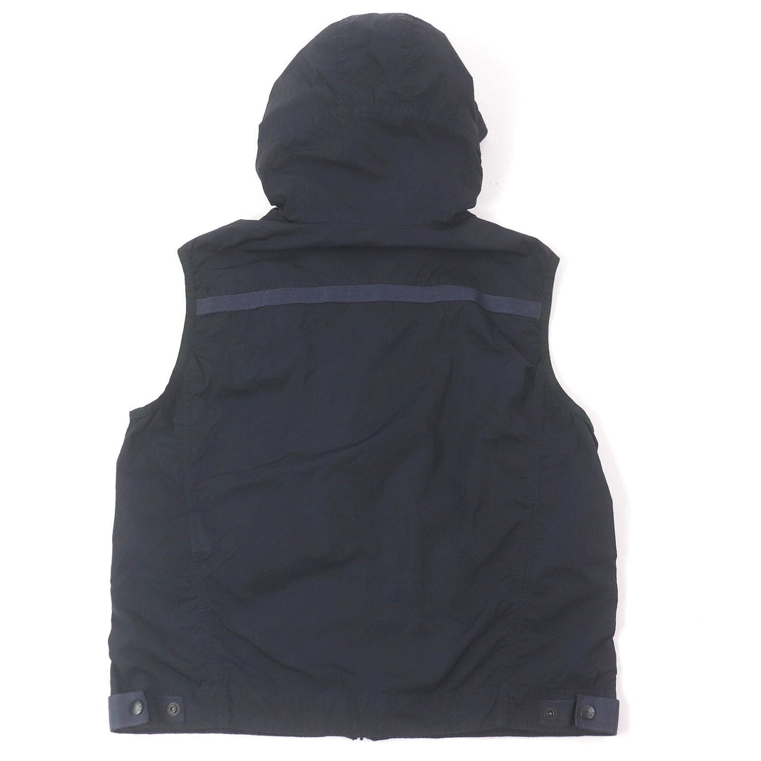 未使用品□MONCLER モンクレール 20SS TOUQUES GIUBBOTTO ロゴエンブロイダリー WZIP フーデッド ナイロンベスト ネイビー 3 正規品