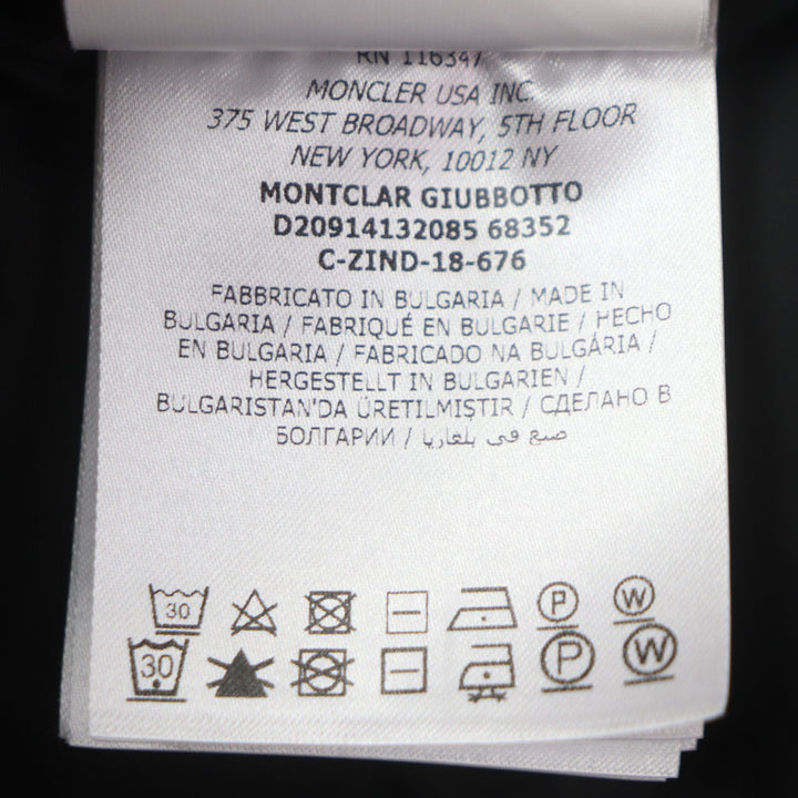 極美品▼モンクレール MONTCLAR GIUBBOTTO スリムフィット フード・ワッペン付き WZIPUP ダウンジャケット 1 ハンガー付き 正規品 メンズ