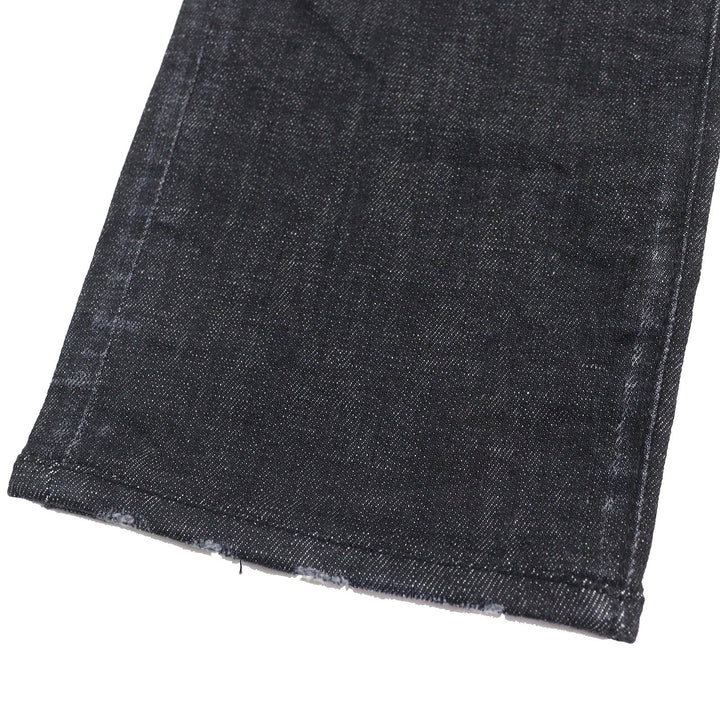 美品△DSQUARED2 ディースクエアード 23SS S74LB1227 COOL GUY JEANS ロゴワッペン ダメージ加工 ボタンフライ デニムパンツ 46 正規品