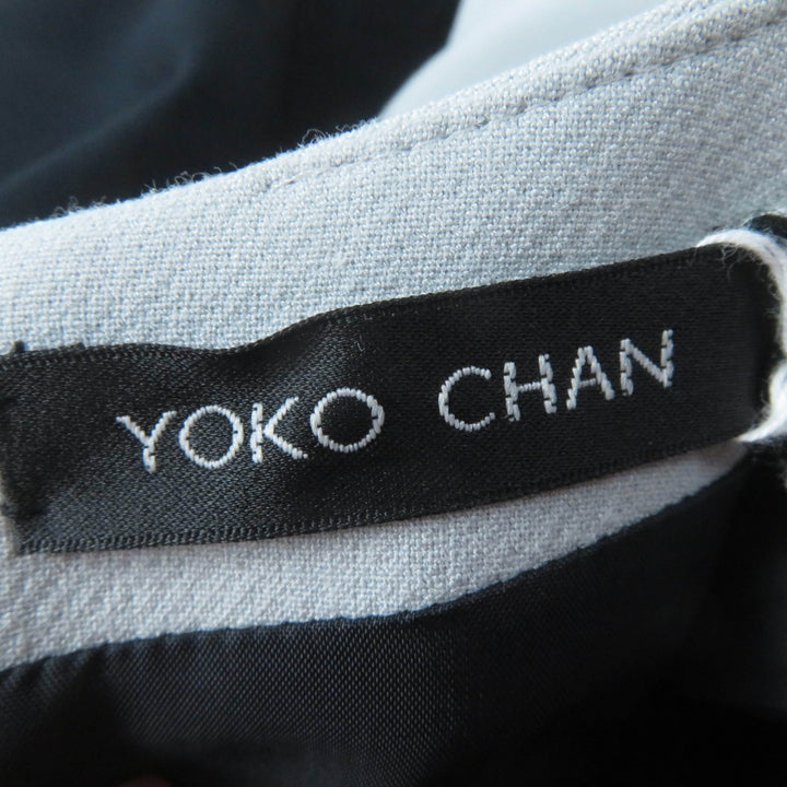 未使用品☆YOKO CHAN ヨーコチャン 2020年製 YCD-120-568 フェイクパール付 ノースリーブ ワンピース サックス ネイビー 38 正規品