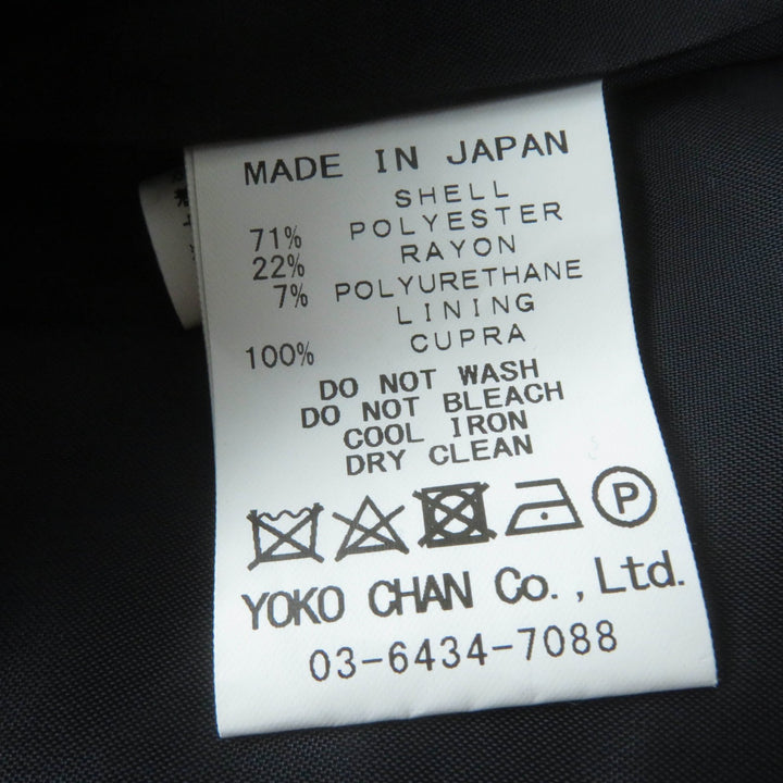 未使用品☆YOKO CHAN ヨーコチャン 2020年製 YCD-120-568 フェイクパール付 ノースリーブ ワンピース サックス ネイビー 38 正規品