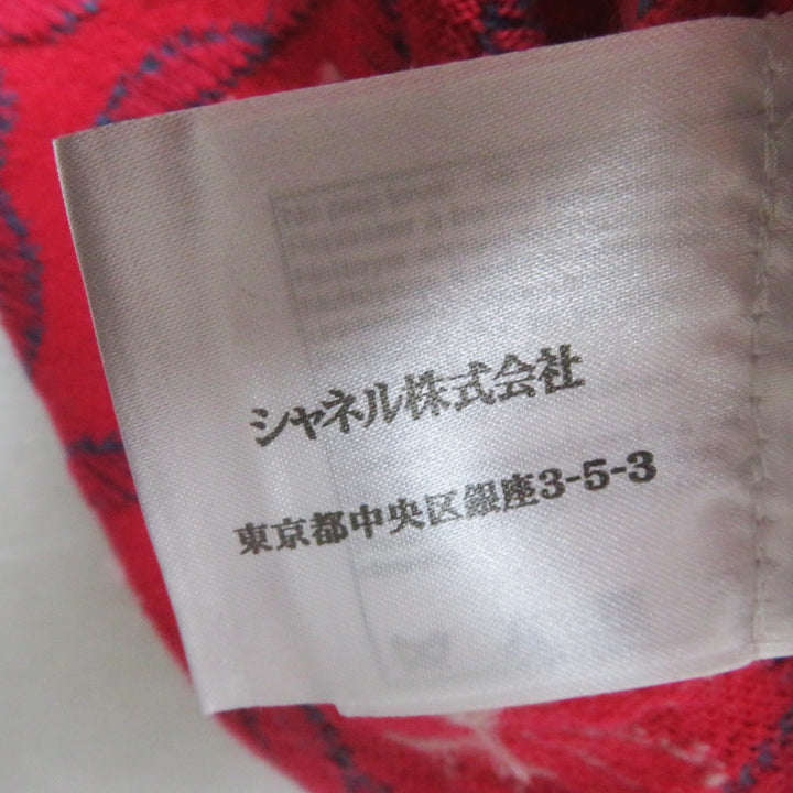 極美品◎CHANEL シャネル P55807 カシミヤ100％ ロゴボタン付き ノースリーブ ロング ニットワンピース ピンク系 38 UK製 正規品