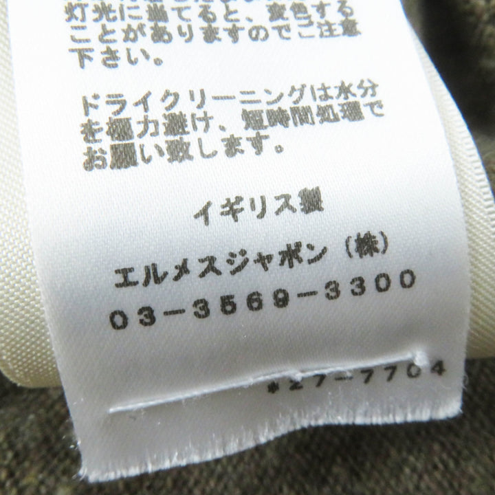 美品◎HERMES エルメス 22AW 2H2631D1 カシミヤ100％ Hリフト 長袖 ニットプルオーバー ブラウン系 34 UK製 正規品 レディース