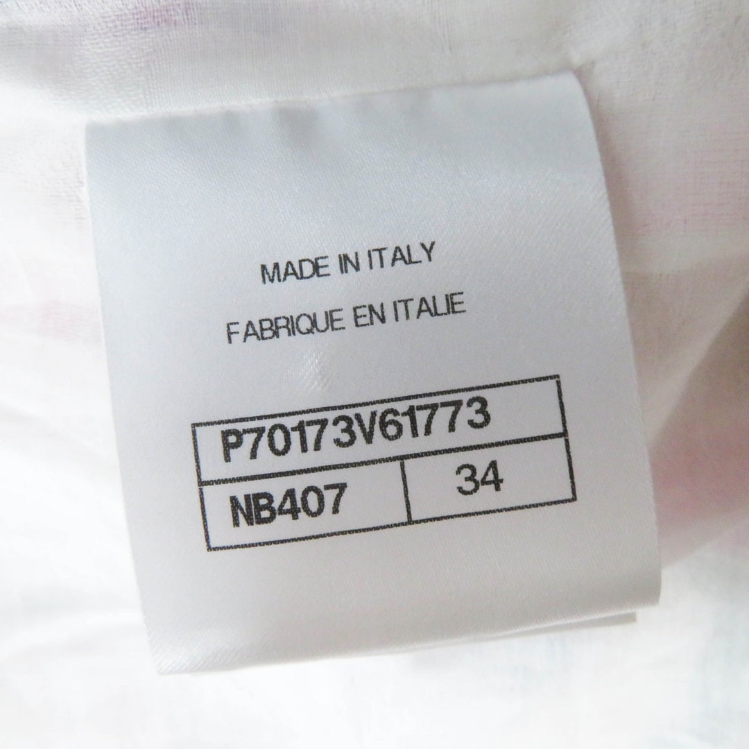 極美品◎CHANEL シャネル 21AW P70173 シルク100％ ロゴプリント フーデッド ジップアップ ジャケット／ブルゾン マルチ 34 伊製 正規品