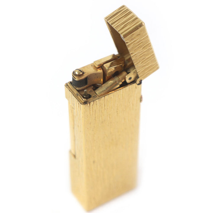 良品□Dunhill ダンヒル 総柄 ロゴ入り スクエア型 喫煙具 ガスライター ゴールド スイス製 メンズ レディース オススメ 着火確認済み