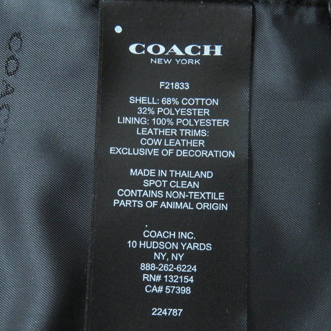 極美品△COACH コーチ F21833 コットン 裏地レオパード柄 ロゴボタン ベルト付 トレンチコート ハーフ丈 ベージュ XS 正規品 レディース