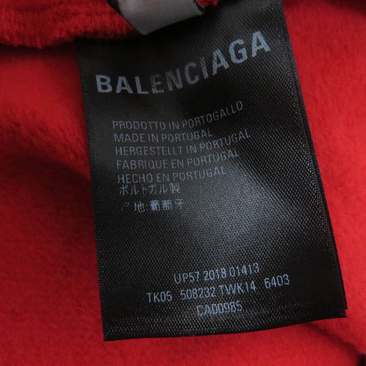 未使用品☆BALENCIAGA バレンシアガ 508232 コットン キャンペーンロゴ スウェットパンツ ボトムス レッド 8 イタリア製 正規品 キッズ