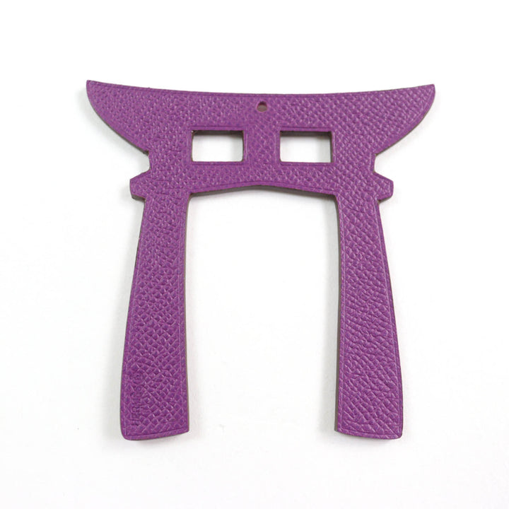 美品★HERMES エルメス Petit H プティアッシュ アネモネ ルージュグラナダ 鳥居 TORII ヴォーエプソン トゴ バッグチャーム 箱付き