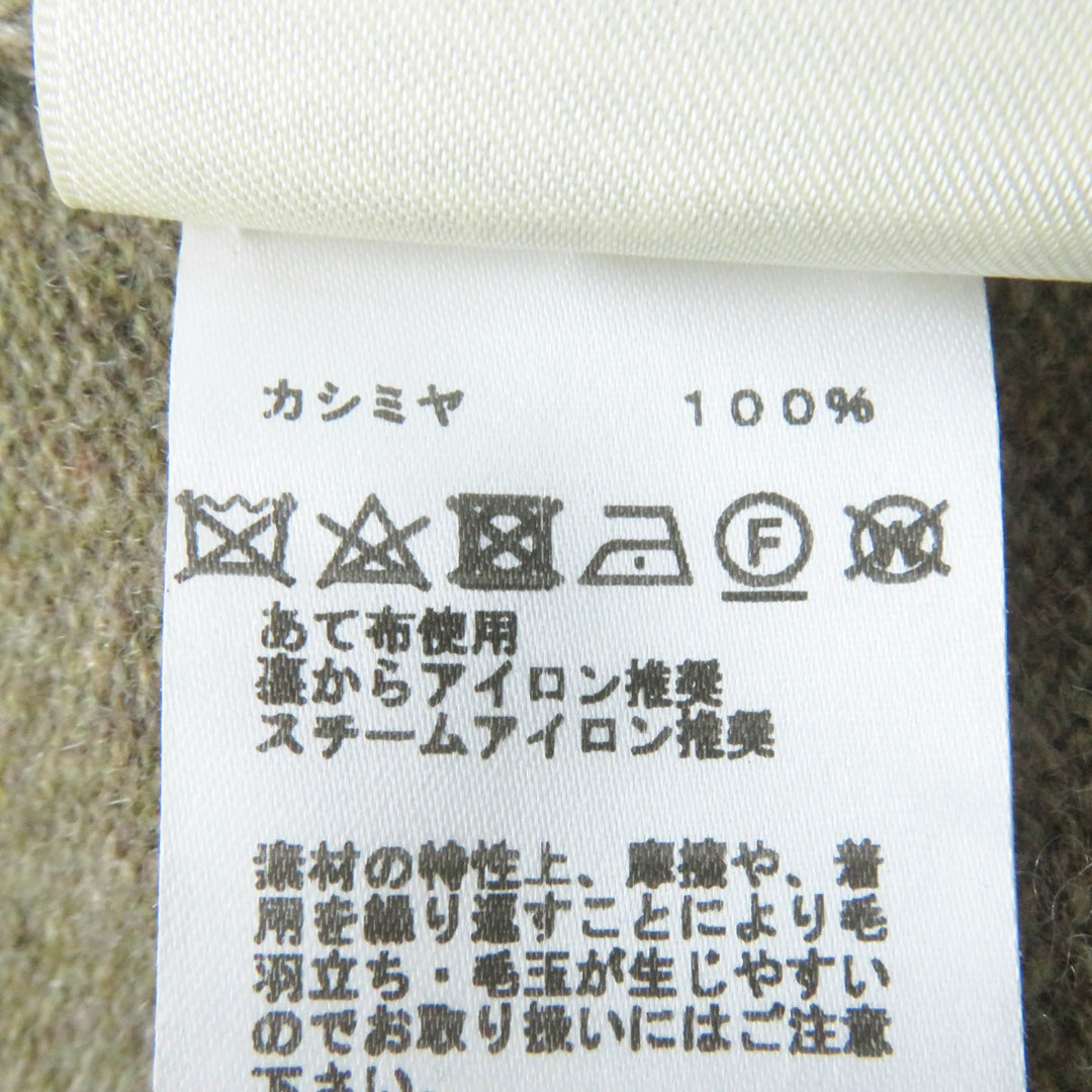 極美品◎HERMES エルメス 22AW 2H2603D1 カシミヤ100％ シルバー金具 セリエプレート付き クルーネック ケーブル 長袖 ニット ブラウン 36