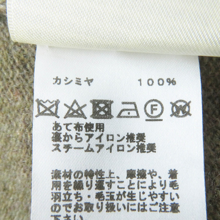 極美品◎HERMES エルメス 22AW 2H2603D1 カシミヤ100％ シルバー金具 セリエプレート付き クルーネック ケーブル 長袖 ニット ブラウン 36