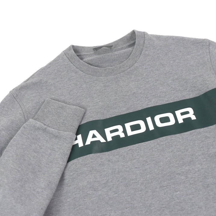 美品□Dior HOMME ディオールオム 733J602I1664 HARDIOR ロゴ入り クルーネック スウェットシャツ トレーナー グレー XS 伊製 正規品