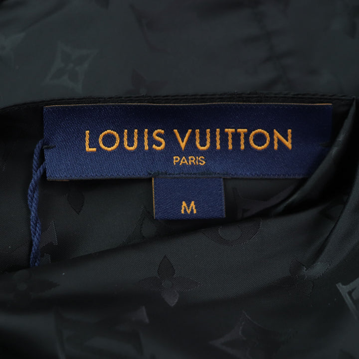 美品▼LOUIS VUITTON ルイヴィトン 2023年製 モノグラム ロゴ刺繍入り リバーシブル ライト WZIPUP ボンバージャケット M 正規品 メンズ