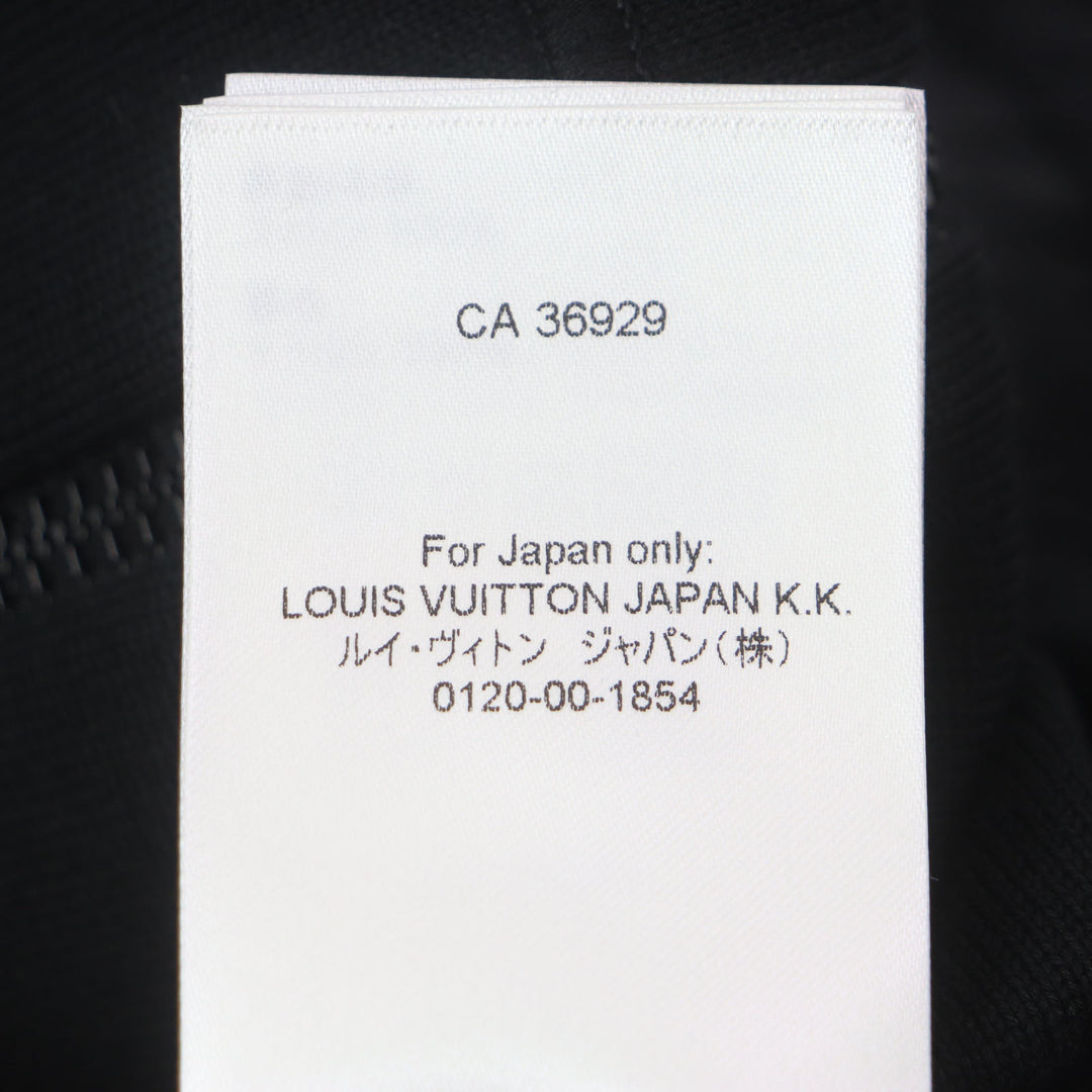 美品▼LOUIS VUITTON ルイヴィトン 2023年製 モノグラム ロゴ刺繍入り リバーシブル ライト WZIPUP ボンバージャケット M 正規品 メンズ