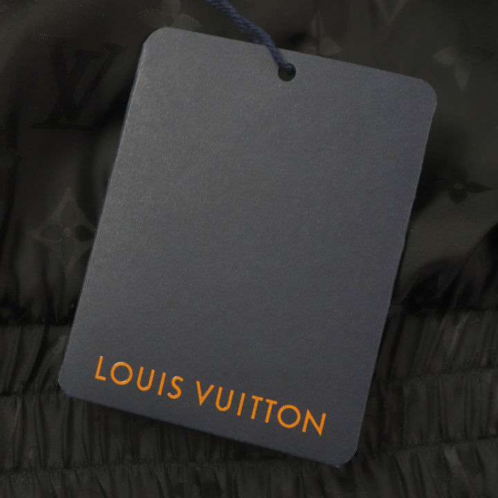 美品▼LOUIS VUITTON ルイヴィトン 2023年製 モノグラム ロゴ刺繍入り リバーシブル ライト WZIPUP ボンバージャケット M 正規品 メンズ