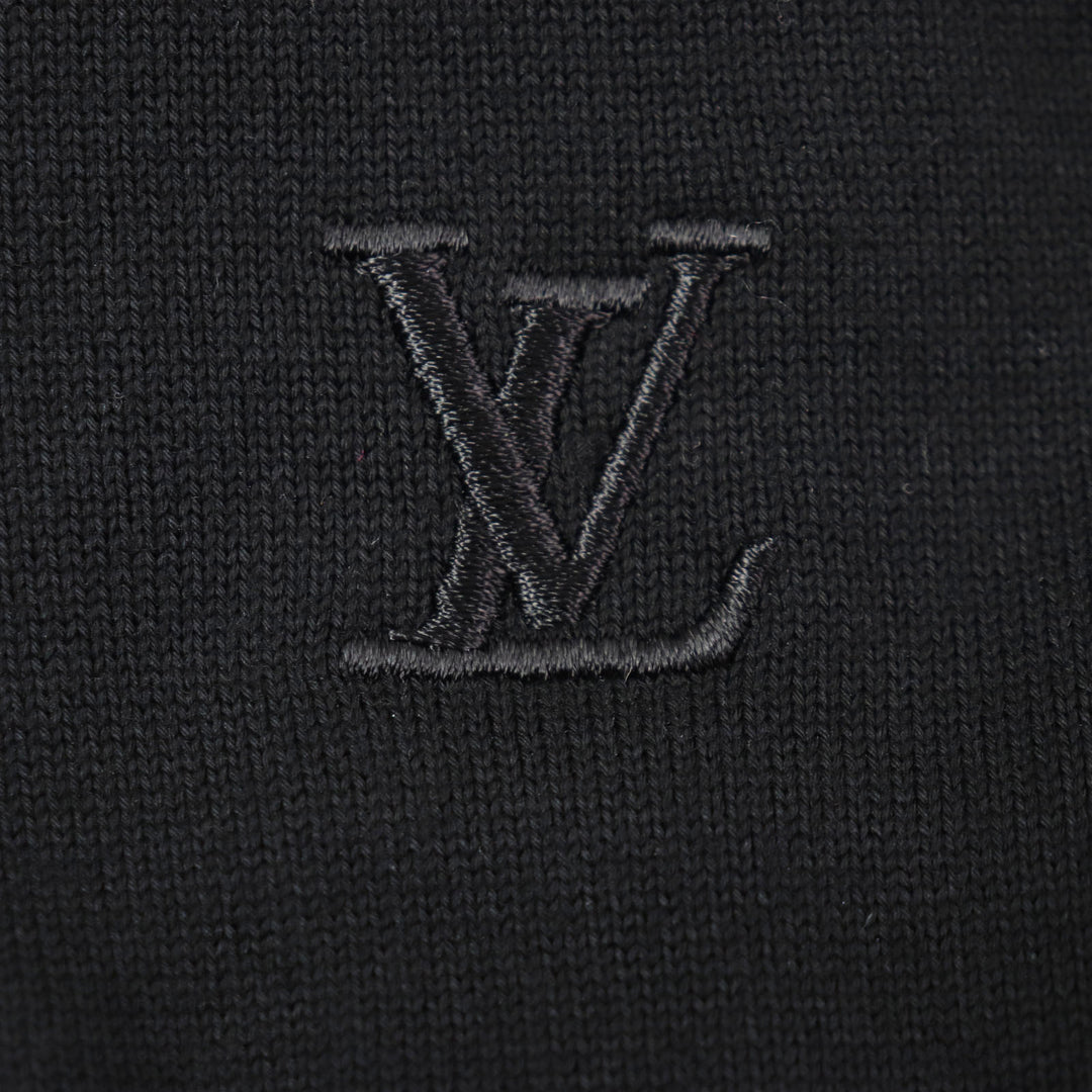 美品▼LOUIS VUITTON ルイヴィトン 2023年製 モノグラム ロゴ刺繍入り リバーシブル ライト WZIPUP ボンバージャケット M 正規品 メンズ