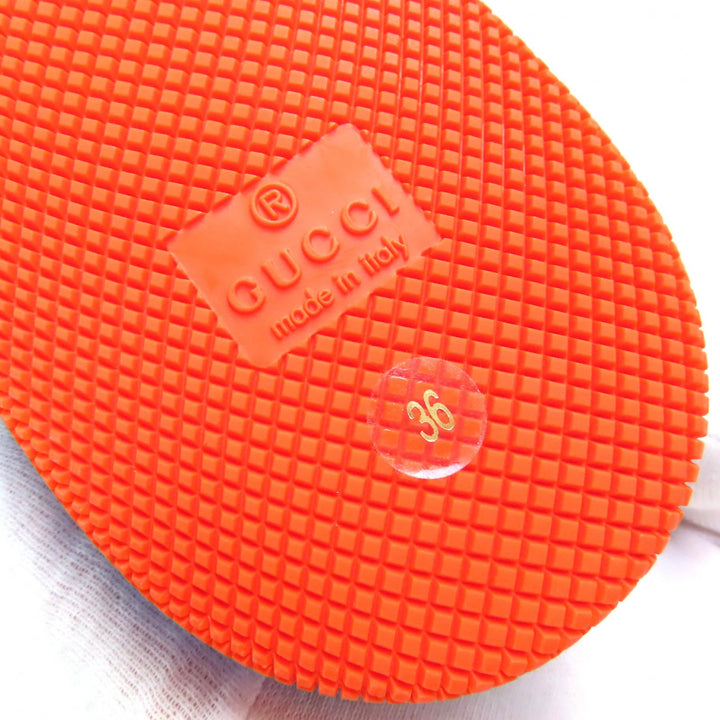 未使用品△GUCCI グッチ 661310 BASKET バスケット ヴィンテージ加工 レザー ハイカットスニーカー マルチカラー 36 箱・袋付 レディース