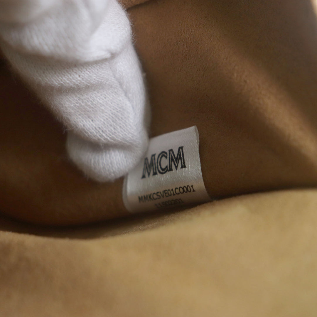 未使用品▼MCM エム・シー・エム MMKCSVE01CO001 Stark Backpack in Visetos スターク バックパック ヴィセトス ミディアム コニャック