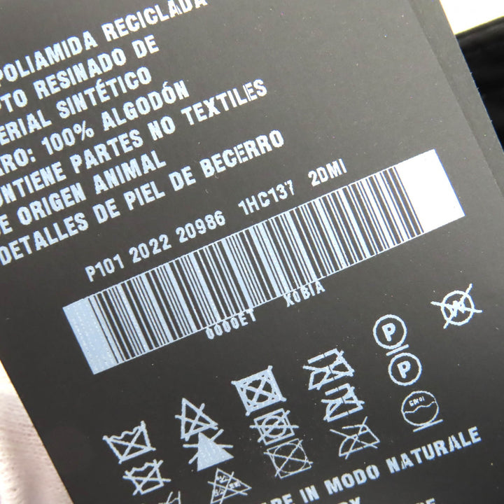 美品△PRADA プラダ 1HC137 トライアングルロゴ 三角ロゴプレート Re-Nylon バケットハット 帽子 ブラック M 伊製 正規品 レディース