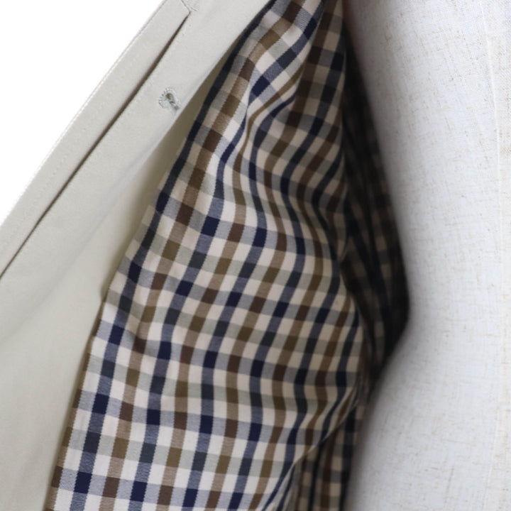 極美品☆Aquascutum アクアスキュータム 比翼仕立て ベルト付 ステンカラーコート ベージュ レディース約Mサイズ相当 正規品 レディース