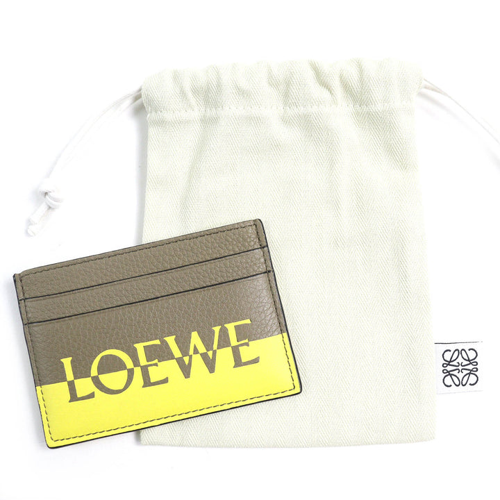 未使用品△LOEWE ロエベ C314322X01 SIGNATURE PLAIN CARDHOLDER シグネチャー プレーン カードホルダー ロゴ レザー カードケース 袋付